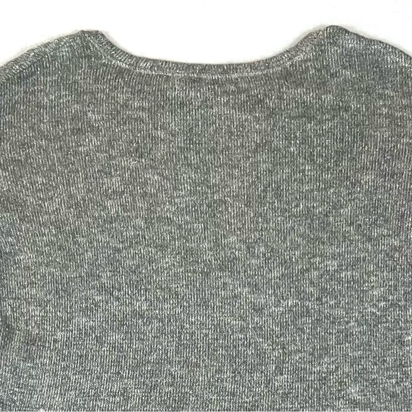 Abercrombie & Fitch Kids size L heather grey w silver stitch long sleeve sweater - Picture 7 of 13